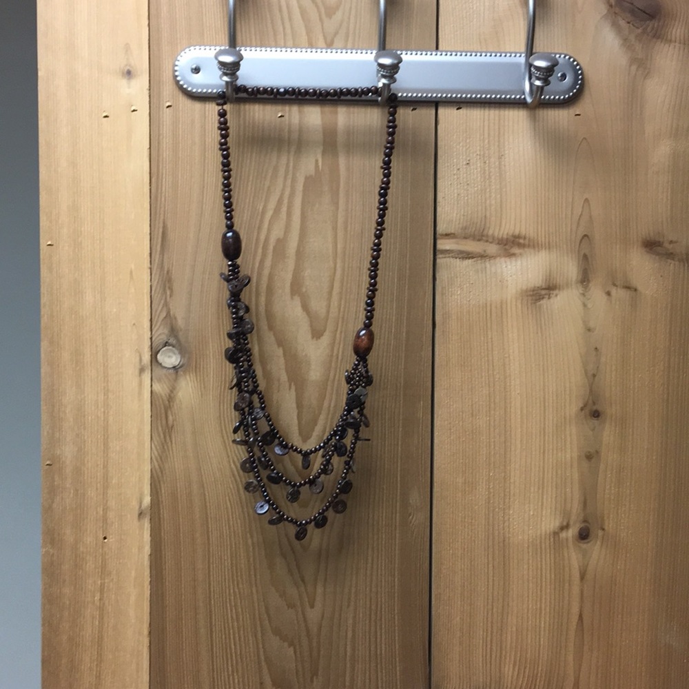 28” wooden bead necklace